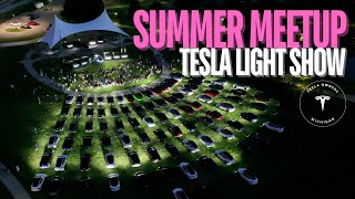 TESLA LIGHT SHOW  SUMMER MEETUP MICHIGAN 2024 [upl. by Tlihcox]