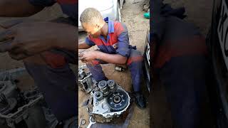 Dissassmbling Volkswagen gearbox Remedies  synchronizer replacement gear arrangements [upl. by Euhc]