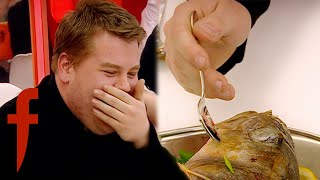 James Corden Bites Off More Than He Can Chew  The F Word  Gordon Ramsay [upl. by Vite208]