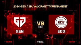 GenG Esports vs EDward Gaming  GES ASIA 2024 DAY 2 [upl. by Nomelc]