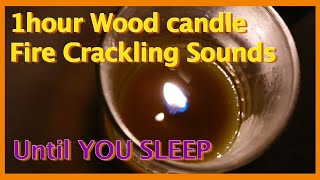 No Talking ASMR Candle light Wood Crackling Fire Sounds WoodWick Candles [upl. by Mellitz]