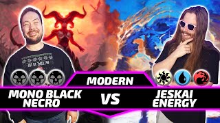 Mono Black NECRO vs Jeskai Energy Paper Modern MtG Gameplay 2024 [upl. by Furie]