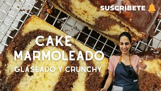 ¡CAKE MARMOLEADO con glaseado de chocolate crunchy delicioso y fácil  Sandra Jarufe Pastelería [upl. by Russel]