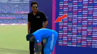 Virat Kohli touched Sachin Tendulkars feet after Breaking his most ODI Century Record in Ind vs NZ [upl. by Irfan]