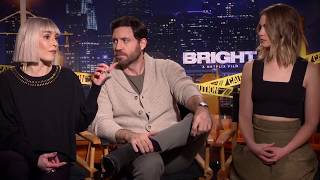 Bright  Noomi Rapace Edgar Ramirez Lucy Fry Generic Junket Interviews  SocialNewsXYZ [upl. by Amihsat]