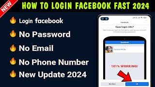 New🔥 How to Login Facebook without Email and Phone number UPDATED METHOD 2024 [upl. by Kcirdehs480]