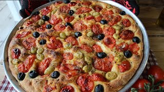 FOCACCIA BARESE la Focaccia di Puglia ricetta focaccia barese [upl. by Auqinat]