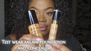 Milani Perfect 2 in 1 foundation amp concealer test wear 2024 Ambre warm tan [upl. by Ocir]