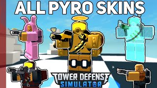 All Pyromancer SkinsTower Defense Simulator [upl. by Iron74]