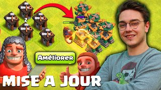 NOUVEAU  Les Cabanes douvriers SAMELIORENT ET LOUVRIER RÉPARE les batiments Clash of clans FR [upl. by Child]