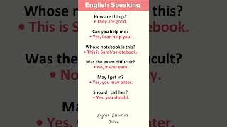 Questions amp Answers  English Speaking Practice  Learn English [upl. by Ahsina745]