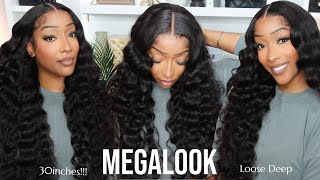 ✨Start The Year Off Right With This Beautiful 30” Loose Deep Wave Wig  Ft Megalook Hair [upl. by Klemperer936]