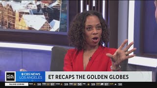 ET host Nischelle Turner recaps Golden Globes [upl. by Efar]