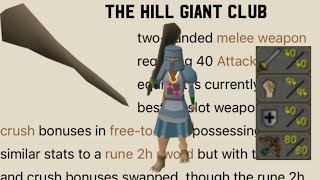 The Hill Giant Club F2P PKING OSRS  Combat Lvl 66  MxrcoPoloKG [upl. by Adolf948]