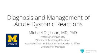 AntipsychoticInduced Dystonia Diagnosis and Management [upl. by Adierf]