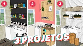 3 PROJETOS DIFERENTES em 1 LAVANDERIA PEQUENA Escolha a sua [upl. by Dionis228]