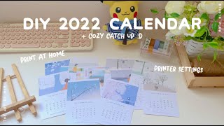 How to make desk calendars at home 🖨 printer settings using Canon Pixma 🌼 sticker business vlog [upl. by Bohaty]