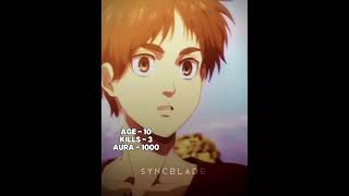 Eren  funk universo🔥✨  Aura of Eren  attackontitian aot eren trending [upl. by Solahcin]