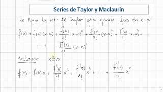 Series de Taylor y Maclaurin [upl. by Akenor]