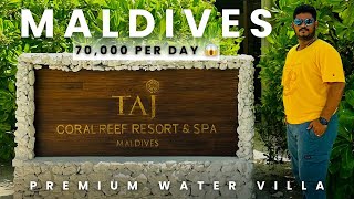 Taj Coral Reef  Maldives  25 Lakhsku worth ah Taj Coral Reef Premium Water Villa review in Tamil [upl. by Ahsit426]