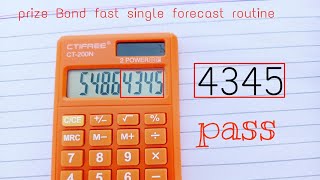 prize Bond fast single forecast routine City Quettabond750 [upl. by Ahtnams]