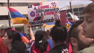 Rallies in Glendale mark 108 years since Armenian Genocide [upl. by Arie]