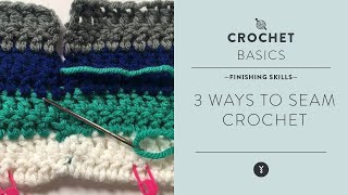 Finishing Skills for Crochet  3 Ways to Seam Crochet [upl. by Yderf]