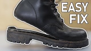 How to Fix a Boot Sole and Shoe Sole [upl. by Fanchie168]