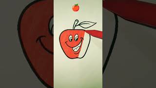 Beautiful 🍎🍎🍎 art drawing satisfying painting ytshorts colouring [upl. by Westney243]