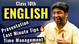 Class 10th English Last Minute Tips🔥 Presentation  Time Management  Motivation 🔥 [upl. by Nelli]