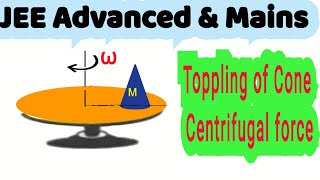 14 Toppling  JEE  A cone of radius r and height h is kept on a turntable rotating with an [upl. by Yuri]