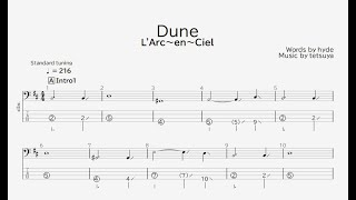 【ベース譜】DuneLArc～en～Ciel【4弦TAB譜】DuneLArc～en～CielBASS TAB [upl. by Elfrida228]