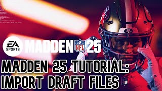 Tutorial How to import draft files into NFL Madden 25 on PS5 [upl. by Sharona]