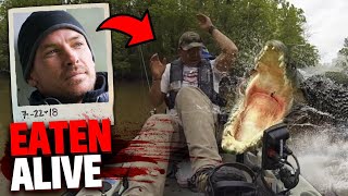 This ManEating Crocodile Eats Man Alive While Kayaking [upl. by Ahsikal]