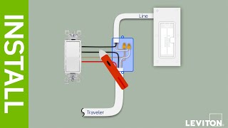 How to Install a Dimmer Switch in a 3way Application  Leviton [upl. by Sivet]