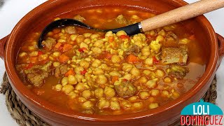 GUISO DE GARBANZOS CON ARROZ RECETA FÁCIL Y NUTRITIVA  Loli Domínguez  Recetas  Tutorial [upl. by Baruch]