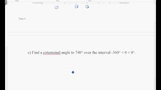 lesson 41 Coterminal Angles [upl. by Nate]