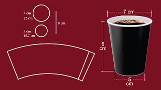 02 Paper cups  Dieline design in illustrator  Adobe Illustrator [upl. by Pritchard]