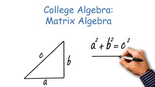 College Algebra Matrix Algebra [upl. by Nosaj]