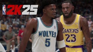 NBA 2K25 Gameplay  Los Angeles Lakers vs Minnesota Timberwolves  NBA 2K25 PS5 [upl. by Rossuck]