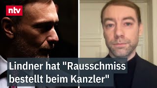 quotLindner hat im Grunde Rausschmiss beim Kanzler bestelltquot  Hillje zwei Deutungsstreitereien  ntv [upl. by Orv]