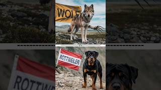 Wolf vs Rottweiler vs Animals Fox Pitbull Hyena Dog Wolf  shorts [upl. by Ahsemed710]