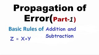 Basic Rules of addition and subtraction of ErrorsPart1 IITJEE physics classes [upl. by Keelin124]