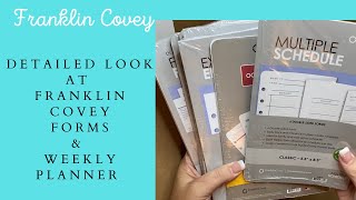 2021 FRANKLIN COVEY CLASSIC INSERTS UP CLOSE LOOK AT FORMS amp 5 CHOICES WEEKLY PLANNER [upl. by Ahsilac]