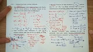 77 ETÜT1 MONOPOL PİYASASI İLE İLGİLİ SAYISAL SORU VE ÇÖZÜMLERİ [upl. by Cheston93]