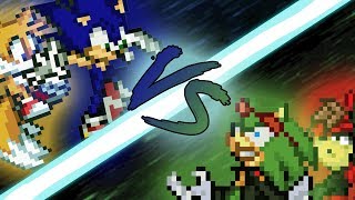 Sonic and Tails VS Scourge and Fiona pivot sprite battle [upl. by Calia591]