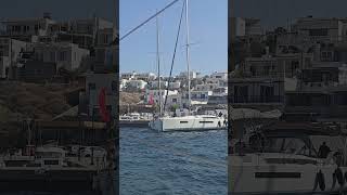 Sailboat Crash in Serifos Port greece serifos crash sailing [upl. by Aoniak742]