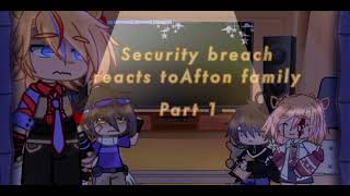 Security breach reacts to Afton family ll PART 1 ll FNAF [upl. by Ahseined890]