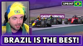 Our reaction to an AWESOME 2023 Brazilian Grand Prix Sprint [upl. by Ynned]