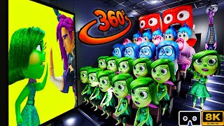 Inside Out 2 360° CINEMA HALL  Disgust Best Scenes EDITION  8K VR 360 Video Disney  Pixar [upl. by Ardnuahs]